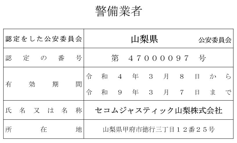 認定書