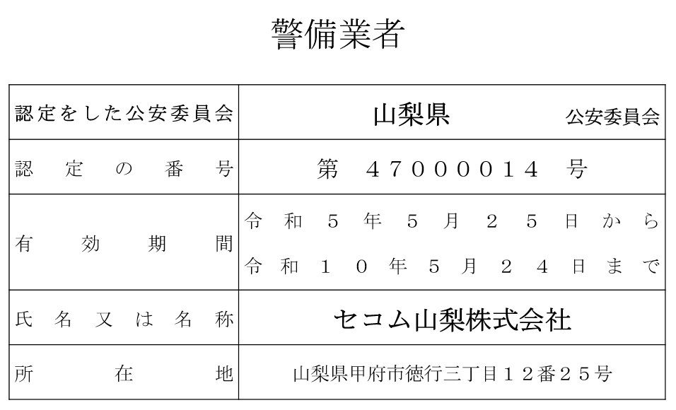 認定書