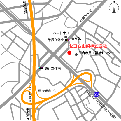 セコム山梨株式会社地図